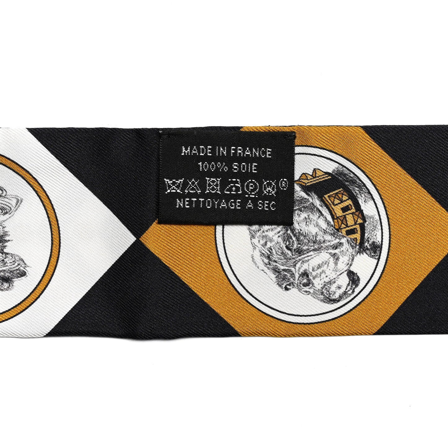 Silk Colliers Et Chiens Twilly Black Gold White