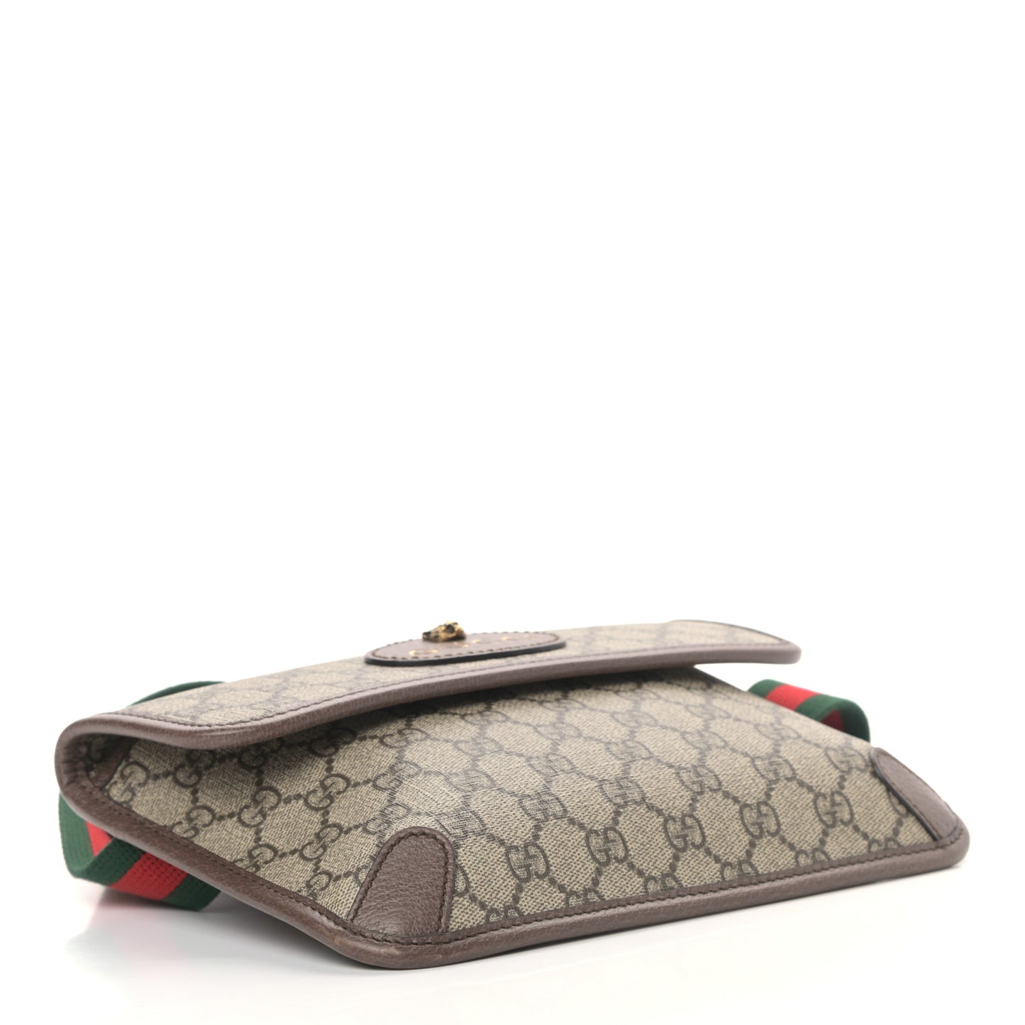 GG Supreme Monogram Neo Vintage Web Belt Bag Brown