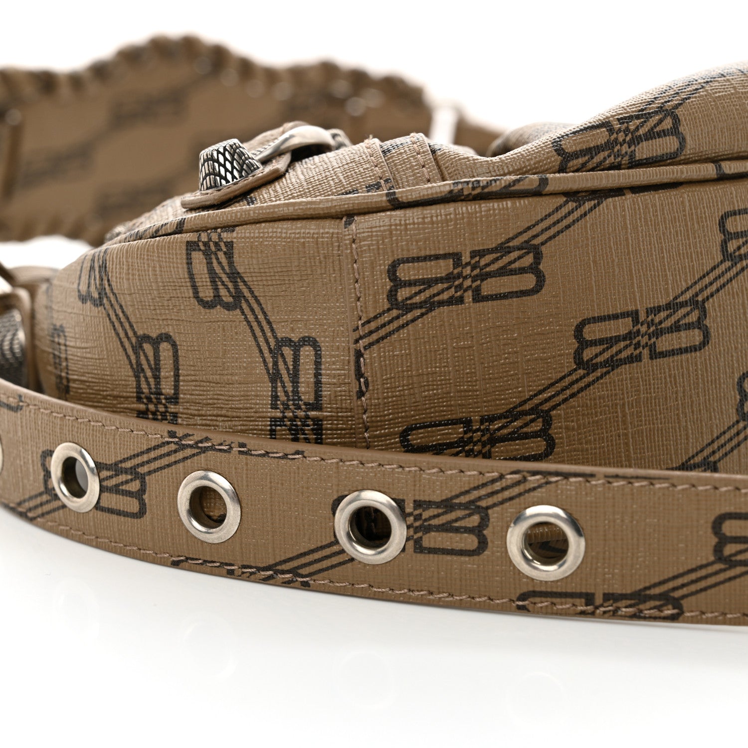 Balenciaga Coated Canvas BB Monogram Le Cagole Shoulder Bag XS Beige Brown 10 of 12