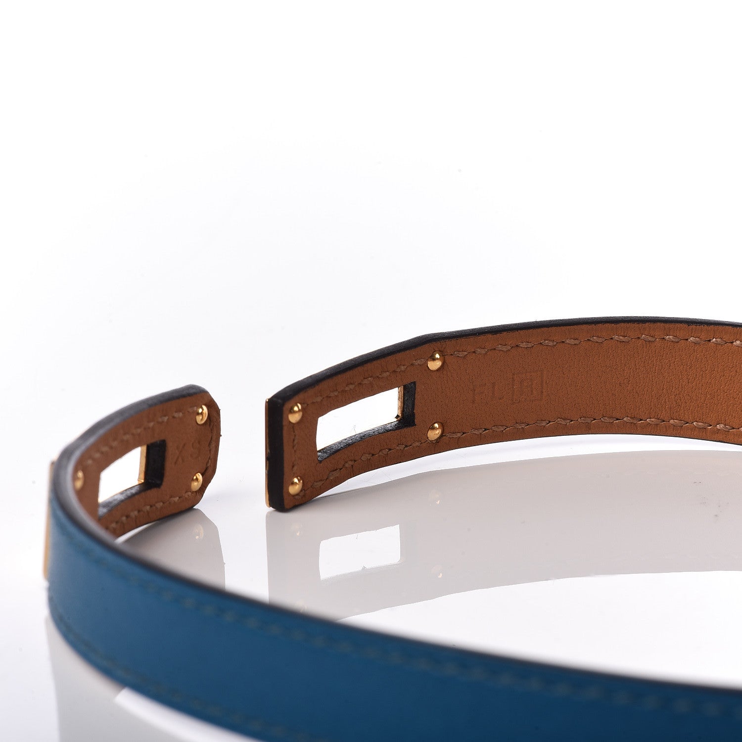 Hermes Tadelakt Kelly Double Tour Bracelet XS Bleu Izmir 4 of 6