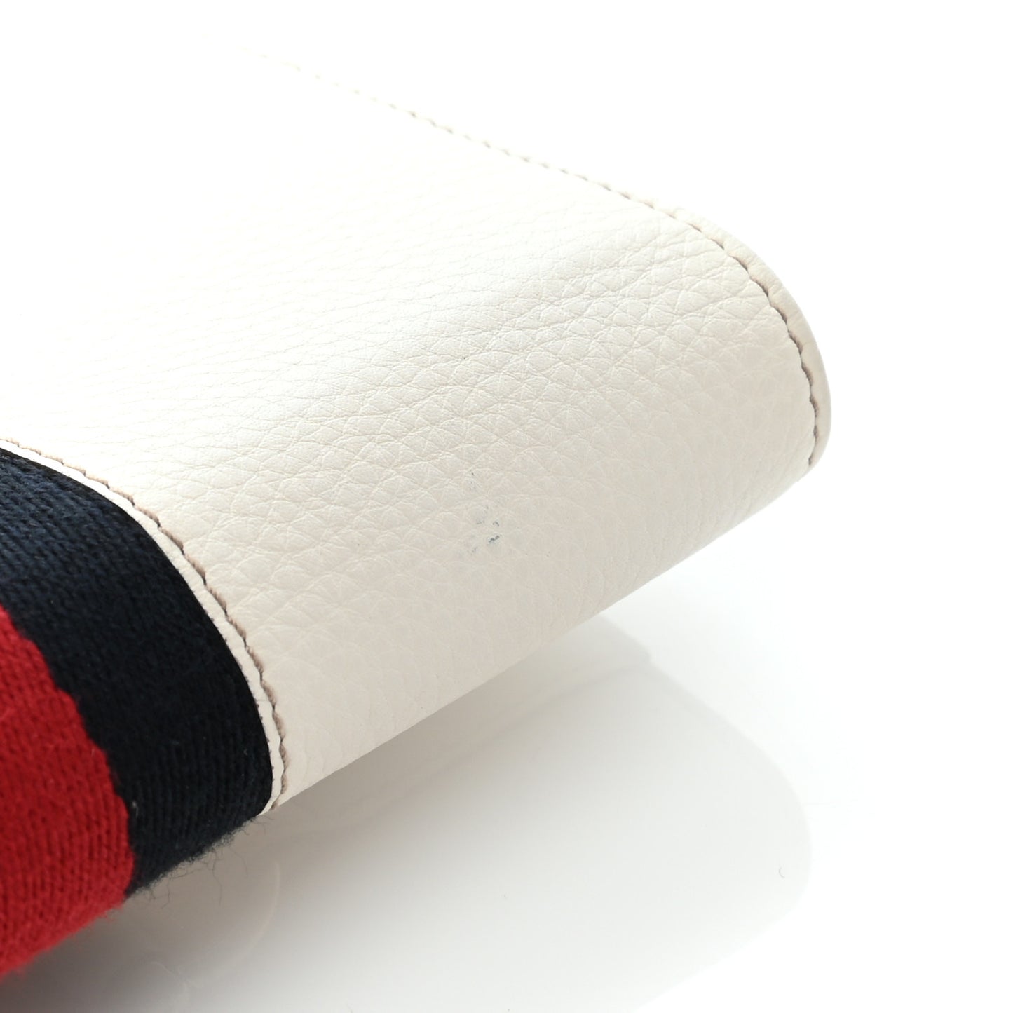 Calfskin Horsebit Web Continental Wallet White