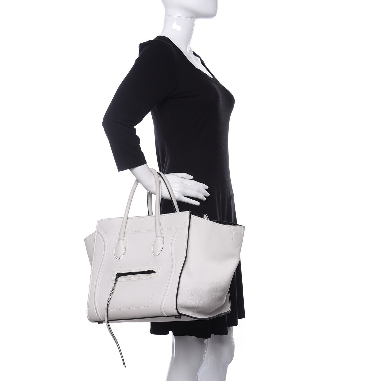 Calfskin Medium Phantom Luggage White