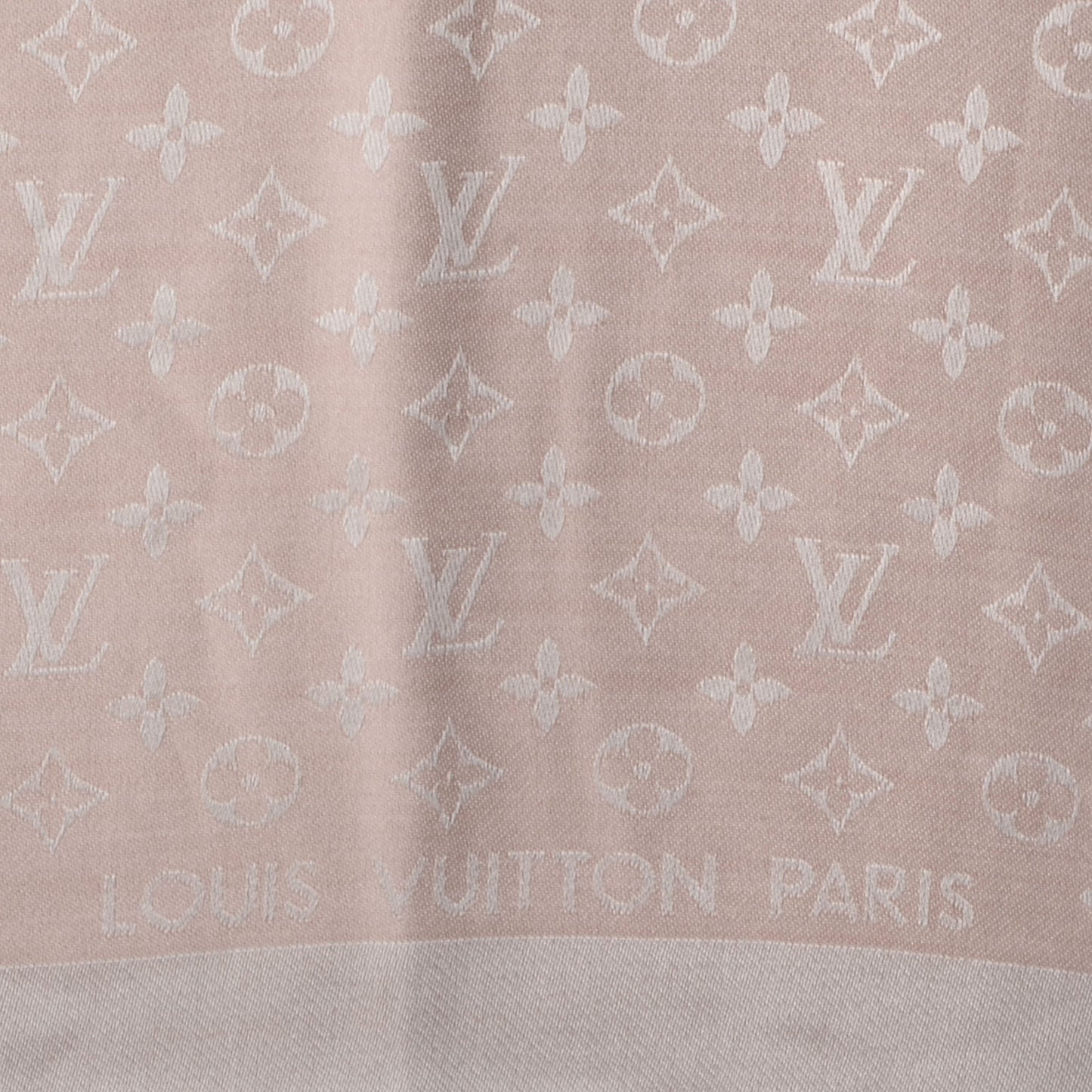 Silk Wool Monogram Denim Shawl Rose