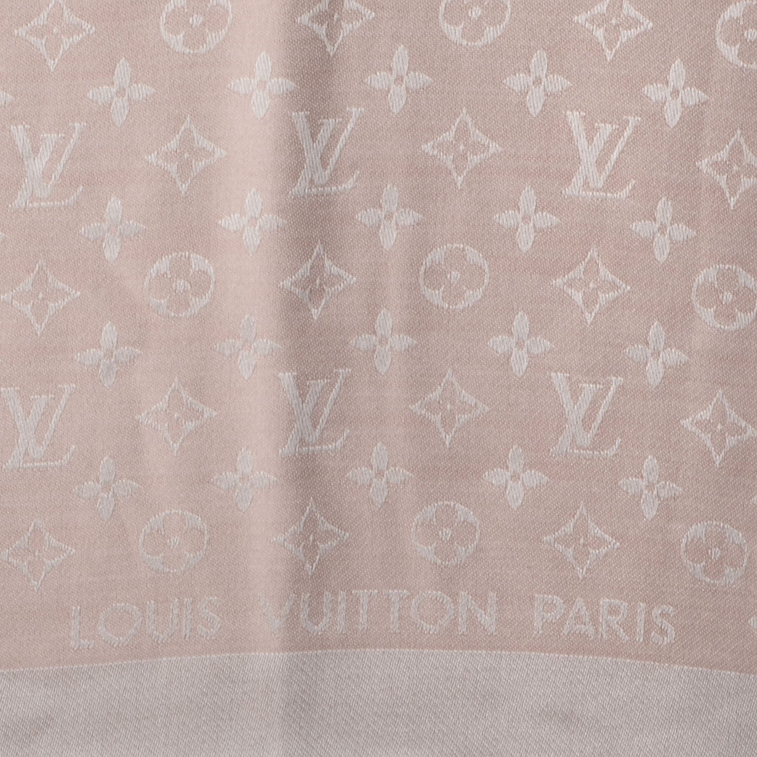 Louis Vuitton Silk Wool Monogram Denim Shawl Rose 4 of 5
