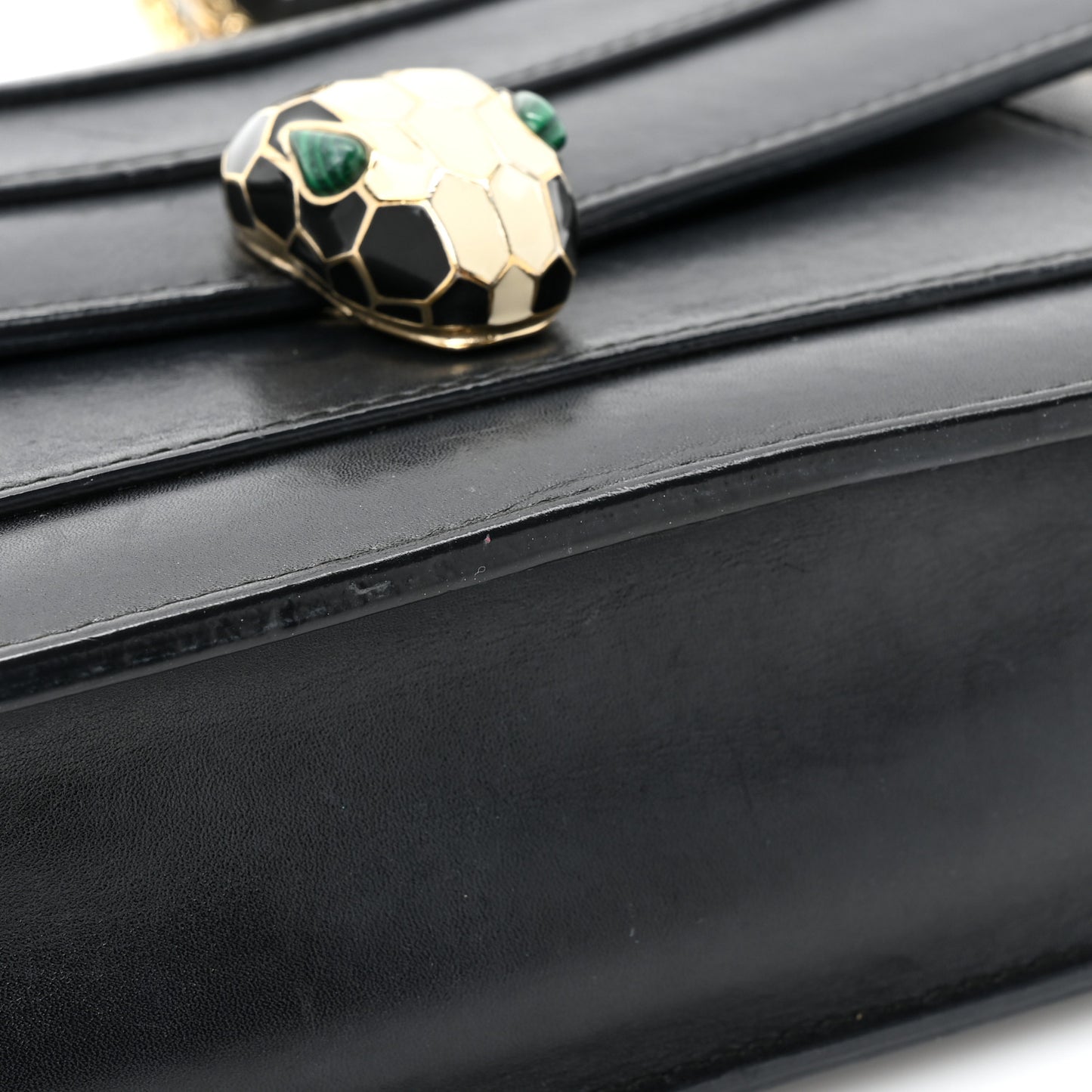 Calfskin Serpenti Forever Crossbody Bag Black