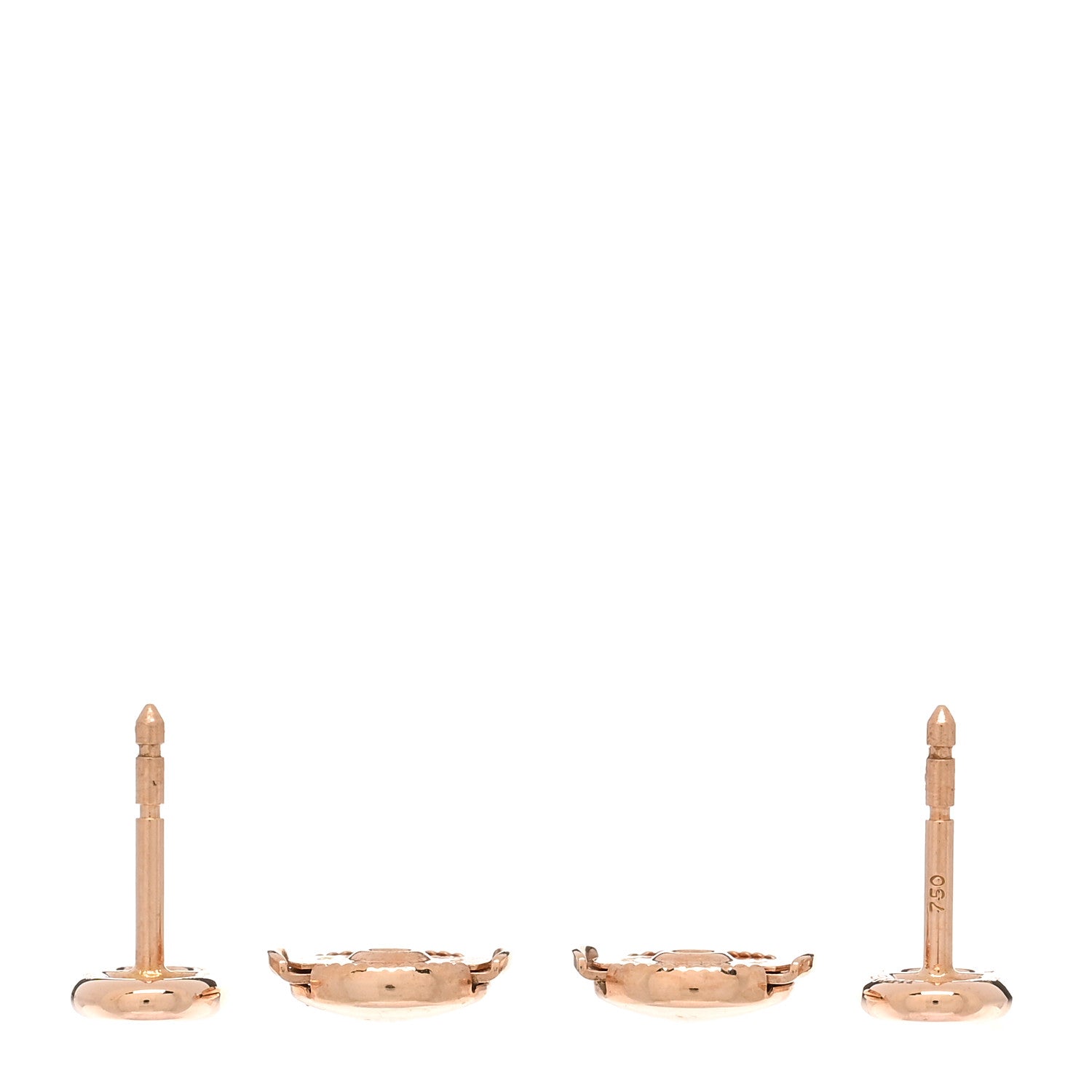 Hermes 18K Rose Gold TPM Farandole Stud Earrings 3 of 5