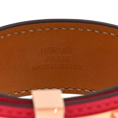 Hermes Epsom Collier De Chien CDC 24 Bracelet T3 Rose Extreme 3 of 3