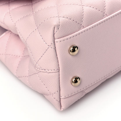 Chanel Caviar Quilted Mini Coco Handle Flap Light Pink 10 of 12