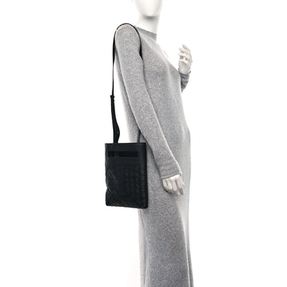 Bottega Veneta Nappa Intrecciato VN Crossbody Messenger Bag Black 2 of 10