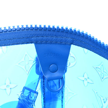 Louis Vuitton PVC Monogram Keepall Bandouliere 50 Blue 7 of 10