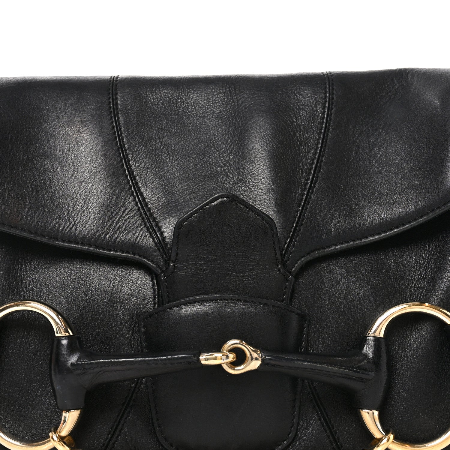 Gucci Calfskin Horsebit Flap Black 8 of 10
