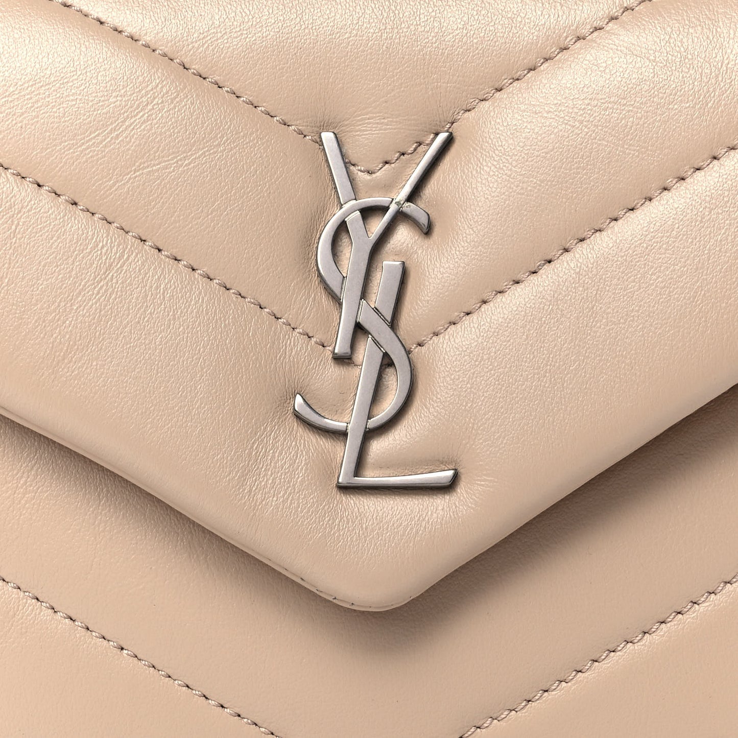Calfskin Y Quilted Monogram Toy Loulou Crossbody Bag Latte