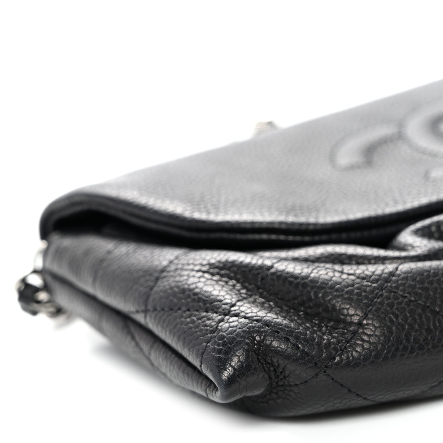 Chanel Caviar Half Moon Wallet On Chain WOC Black 10 of 11