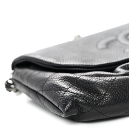 Chanel Caviar Half Moon Wallet On Chain WOC Black 10 of 11