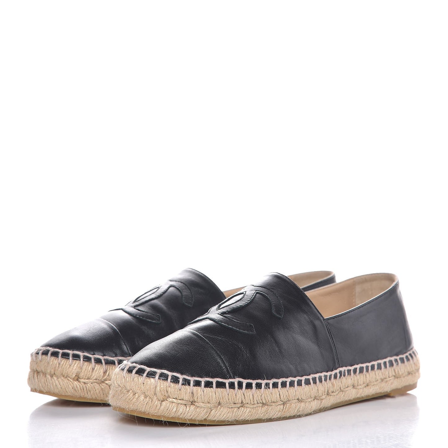 Lambskin CC Espadrilles 40 Black