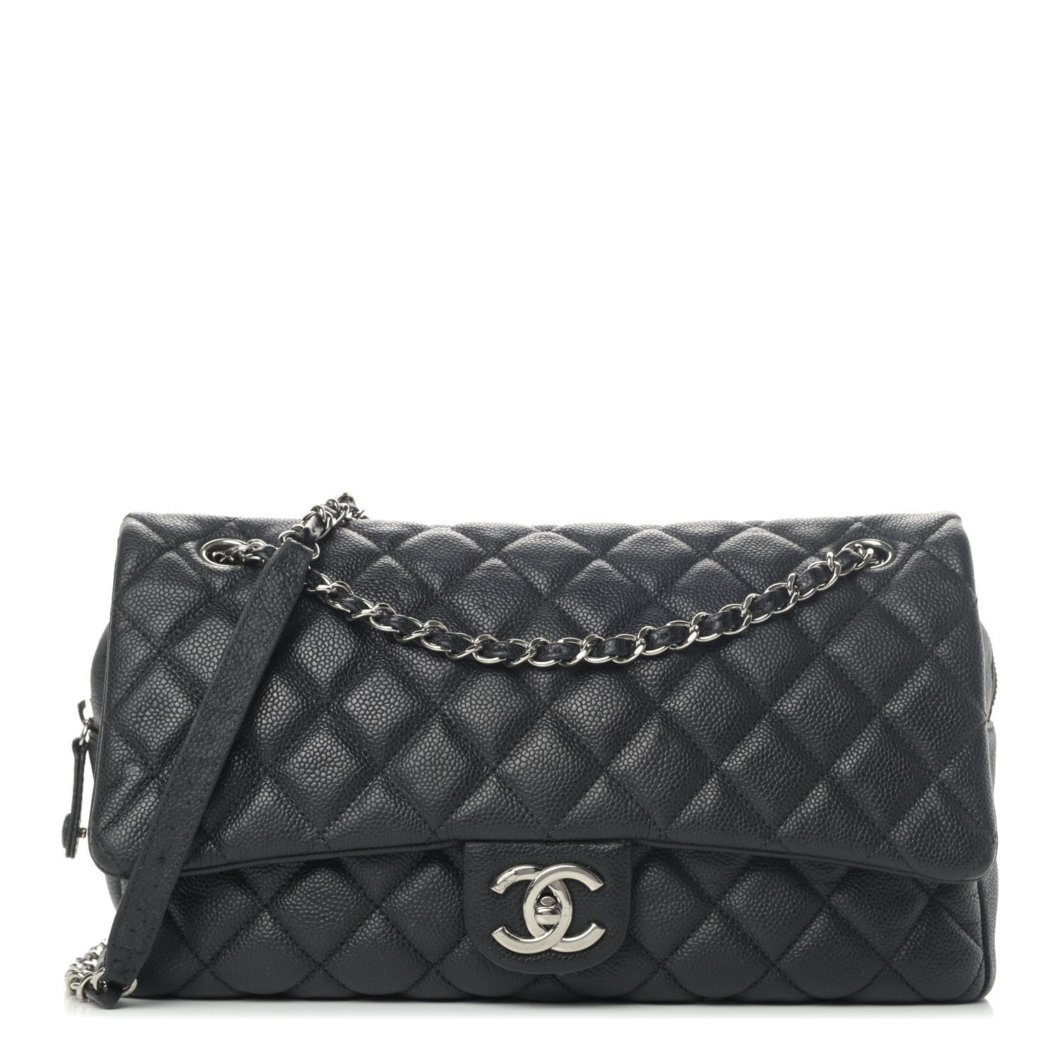 Chanel Caviar Quilted Jumbo Easy Flap Black 1 of 5