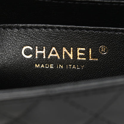 Chanel Lambskin Quilted Mini Rectangular Flap Black 6 of 12