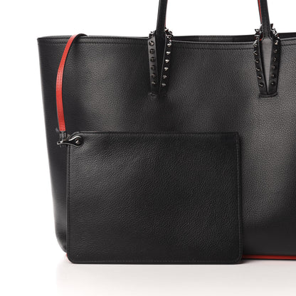 Christian Louboutin Calfskin Spikes East West Cabata Tote Black 12 of 14