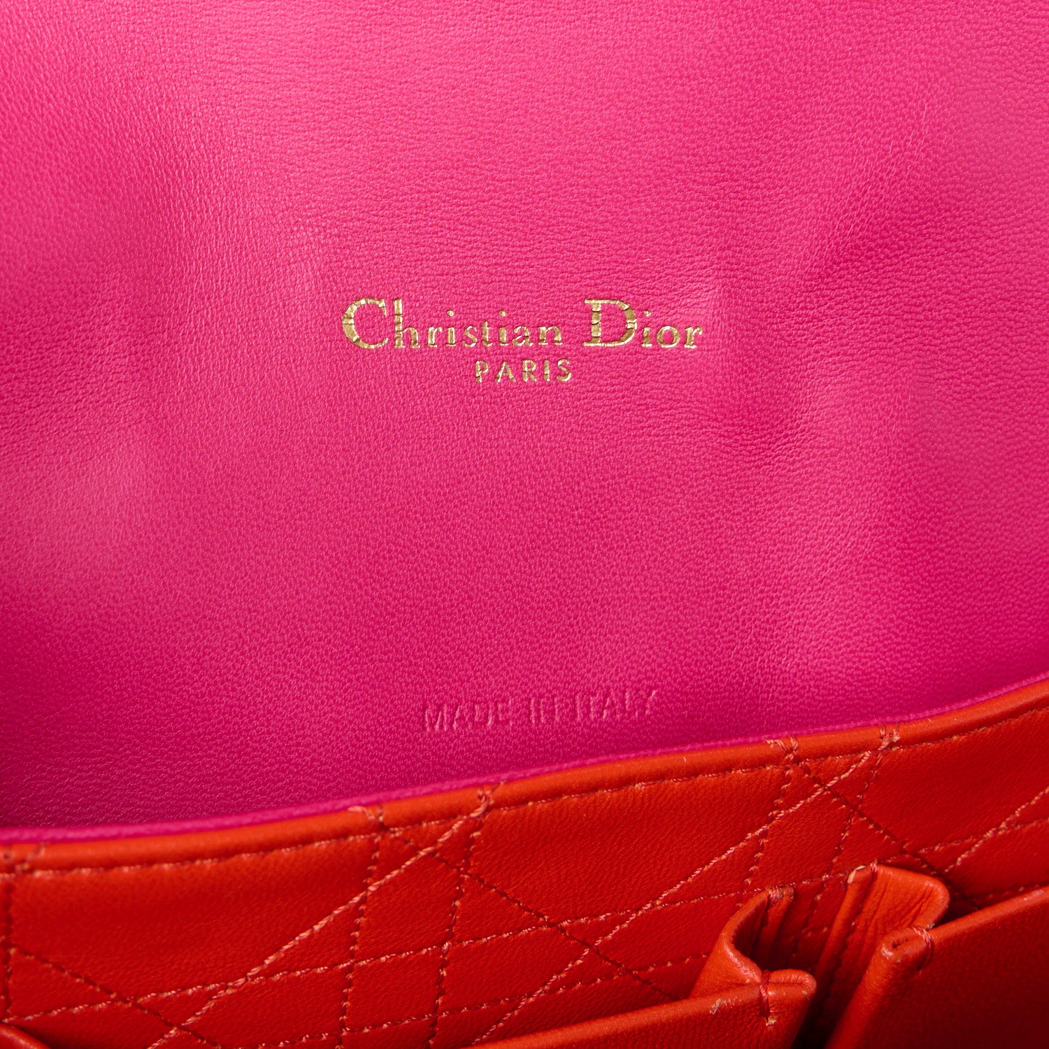 Christian Dior Lambskin Cannage Medium Miss Dior Flap Fuchsia 7 of 14