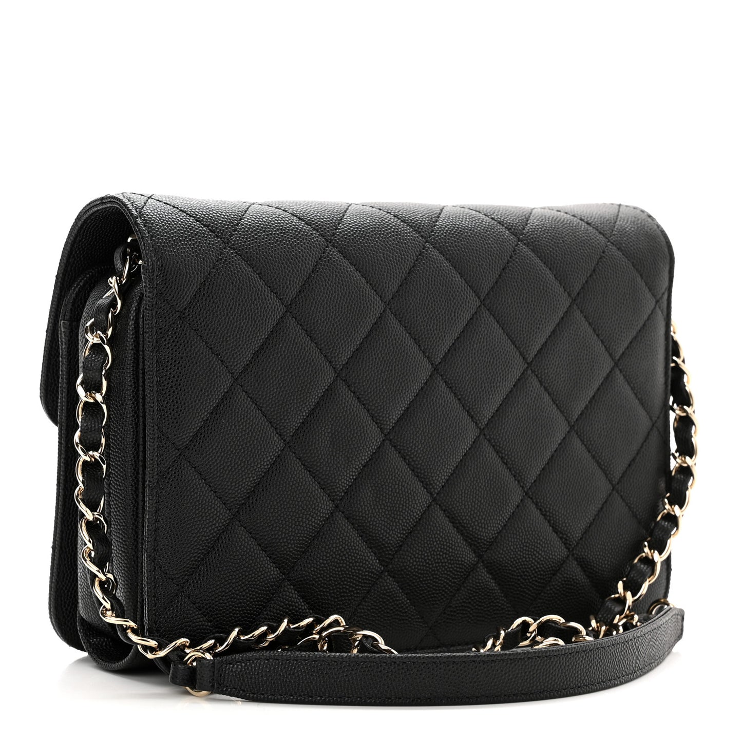 Caviar Quilted Large Like A Wallet Flap Black
