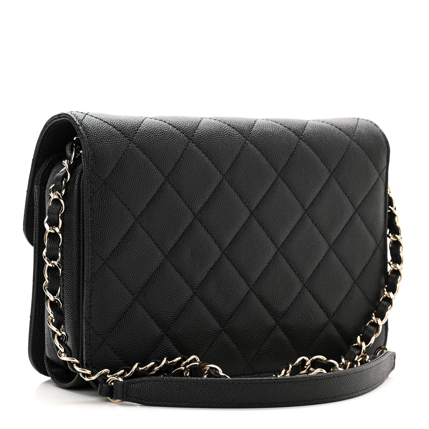 Chanel Caviar Quilted Large Like A Wallet Flap Black 3 of 11