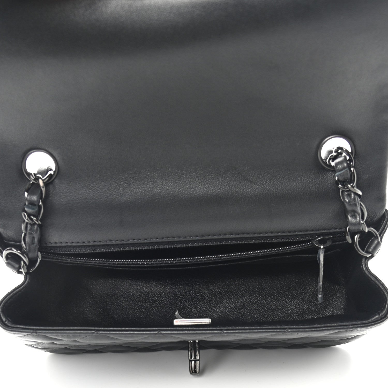 Chanel Lambskin Quilted Mini Rectangular Flap So Black 5 of 9