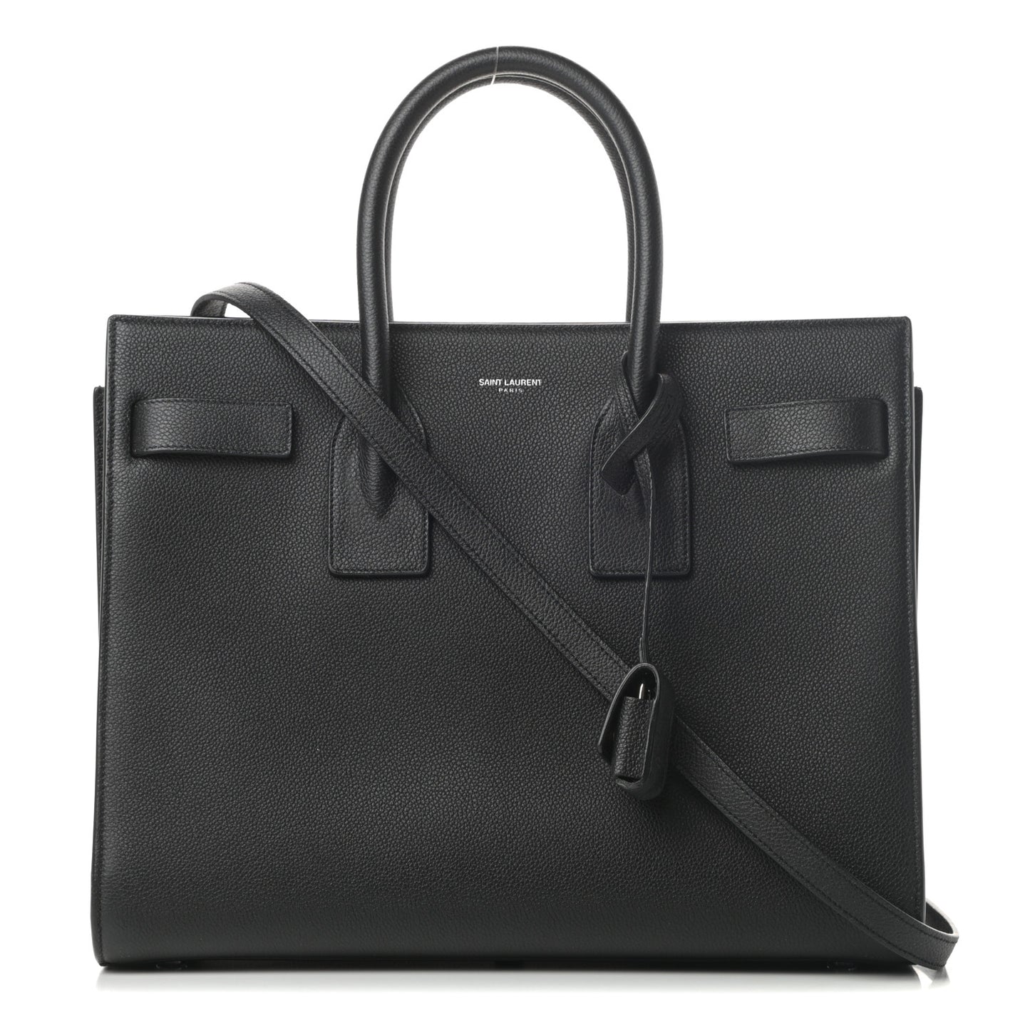 Grained Calfskin Small Sac De Jour Black