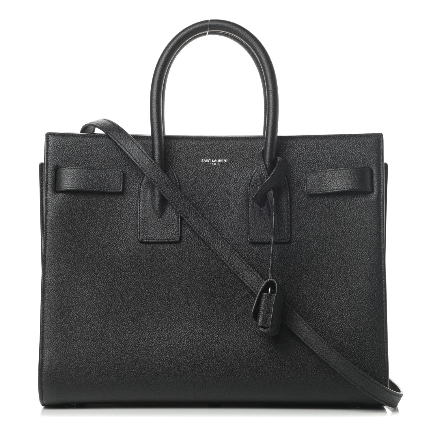 Saint Laurent Grained Calfskin Small Sac De Jour Black 1 of 12