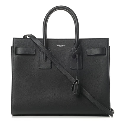 Saint Laurent Grained Calfskin Small Sac De Jour Black 1 of 12