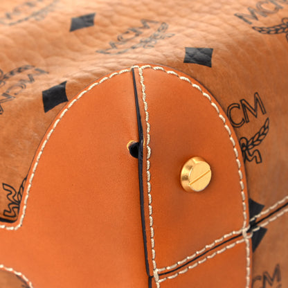 MCM Visetos Berlin Mini Drawstring Bucket Bag Cognac 8 of 15