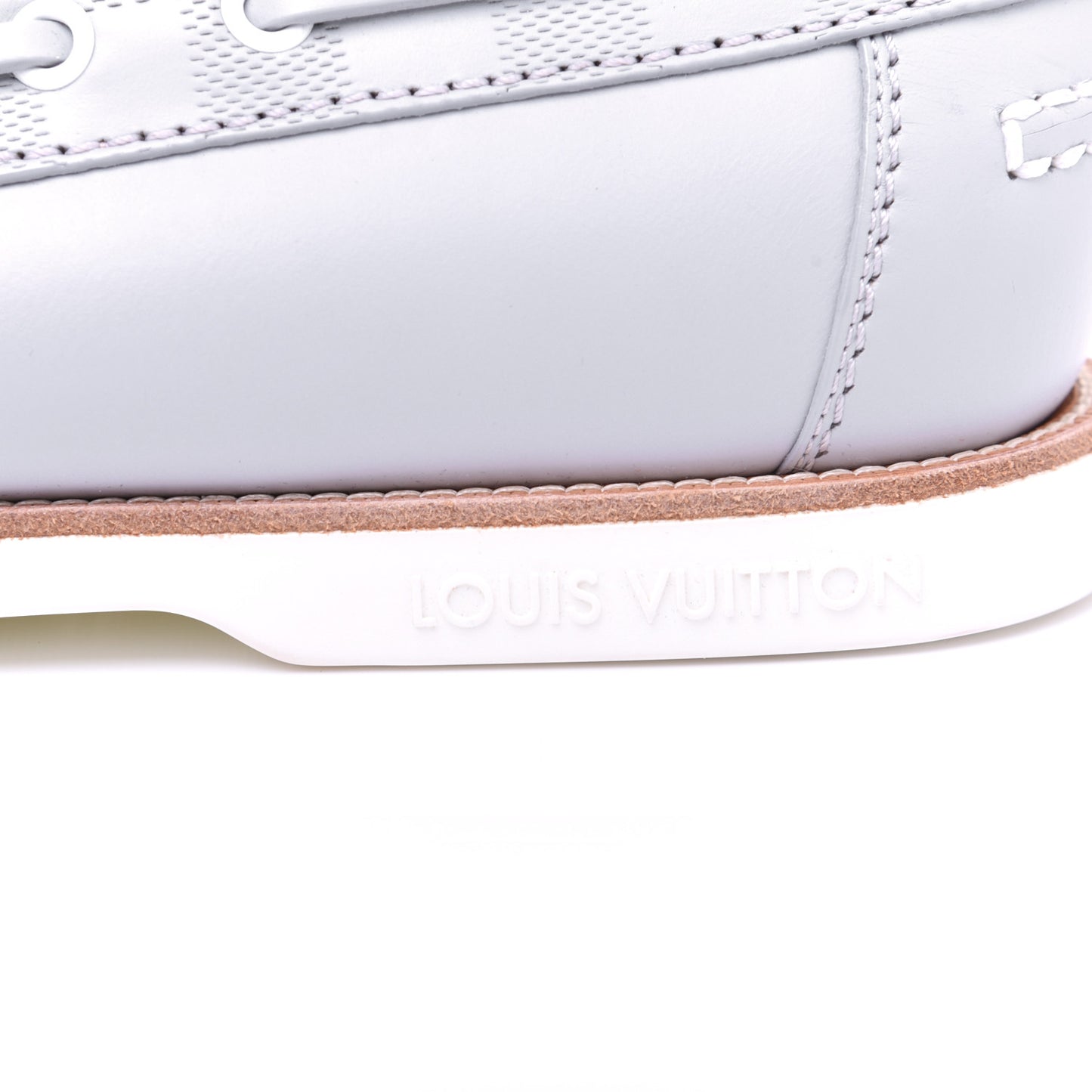 Damier Infini Mens Marina Bay Boat Shoes 11 Gris