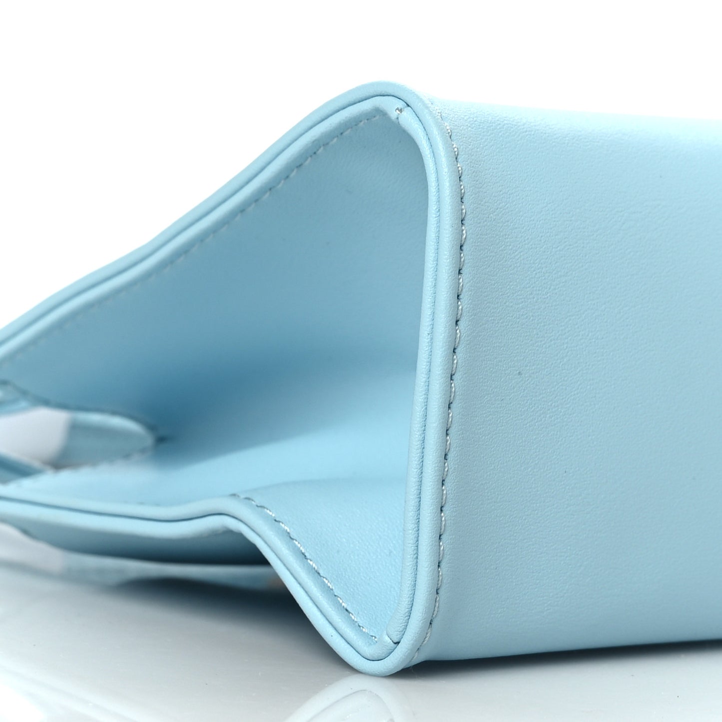 Vegan Leather Small Shopping Bag Pool Blue