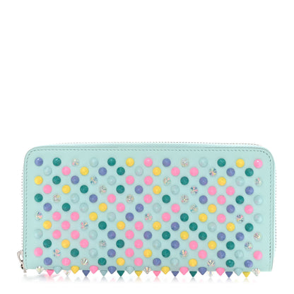 Christian Louboutin Calfskin Panettone Spiked Zip Around Wallet Source Multicolor 1 of 7
