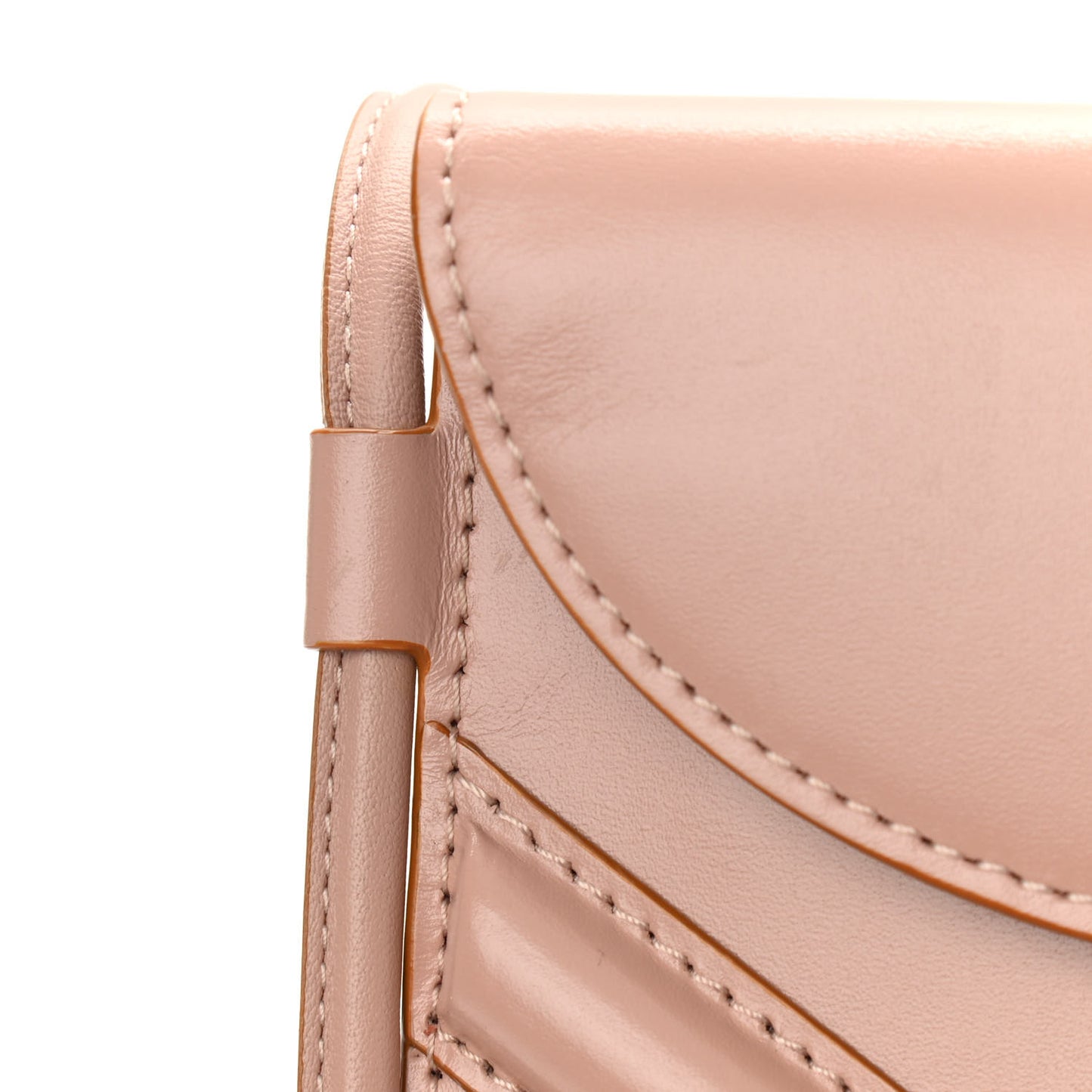 Calfskin The Curve Micro Crossbody Pouch Bag Pink