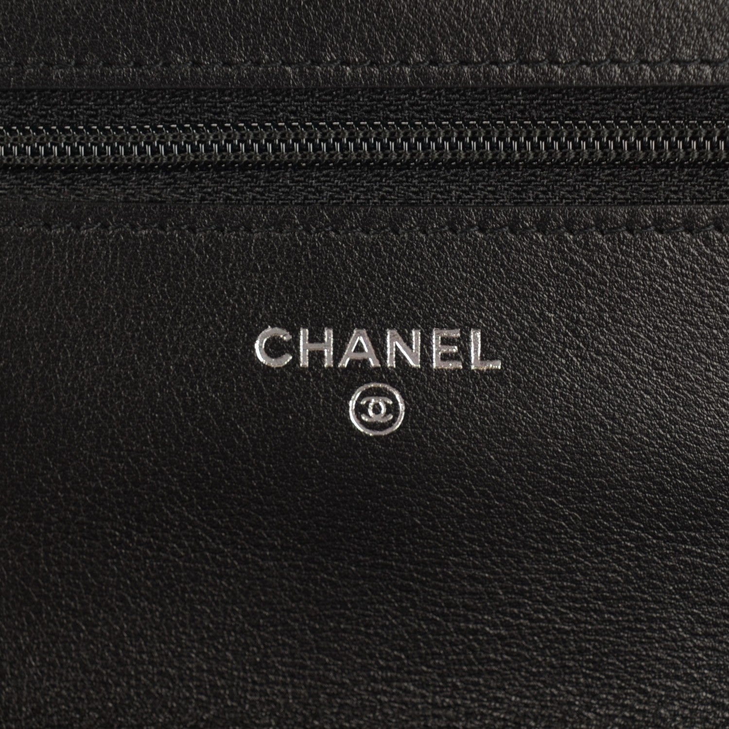 Chanel Patent Camellia Embossed Wallet On Chain WOC Black 7 of 9