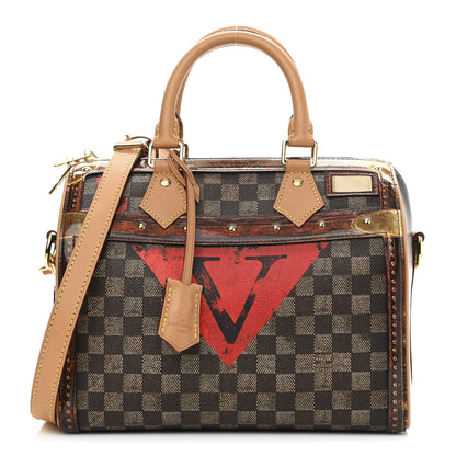 Louis Vuitton Transformed Damier Ebene Time Trunk Speedy Bandouliere 25 Black 1 of 9