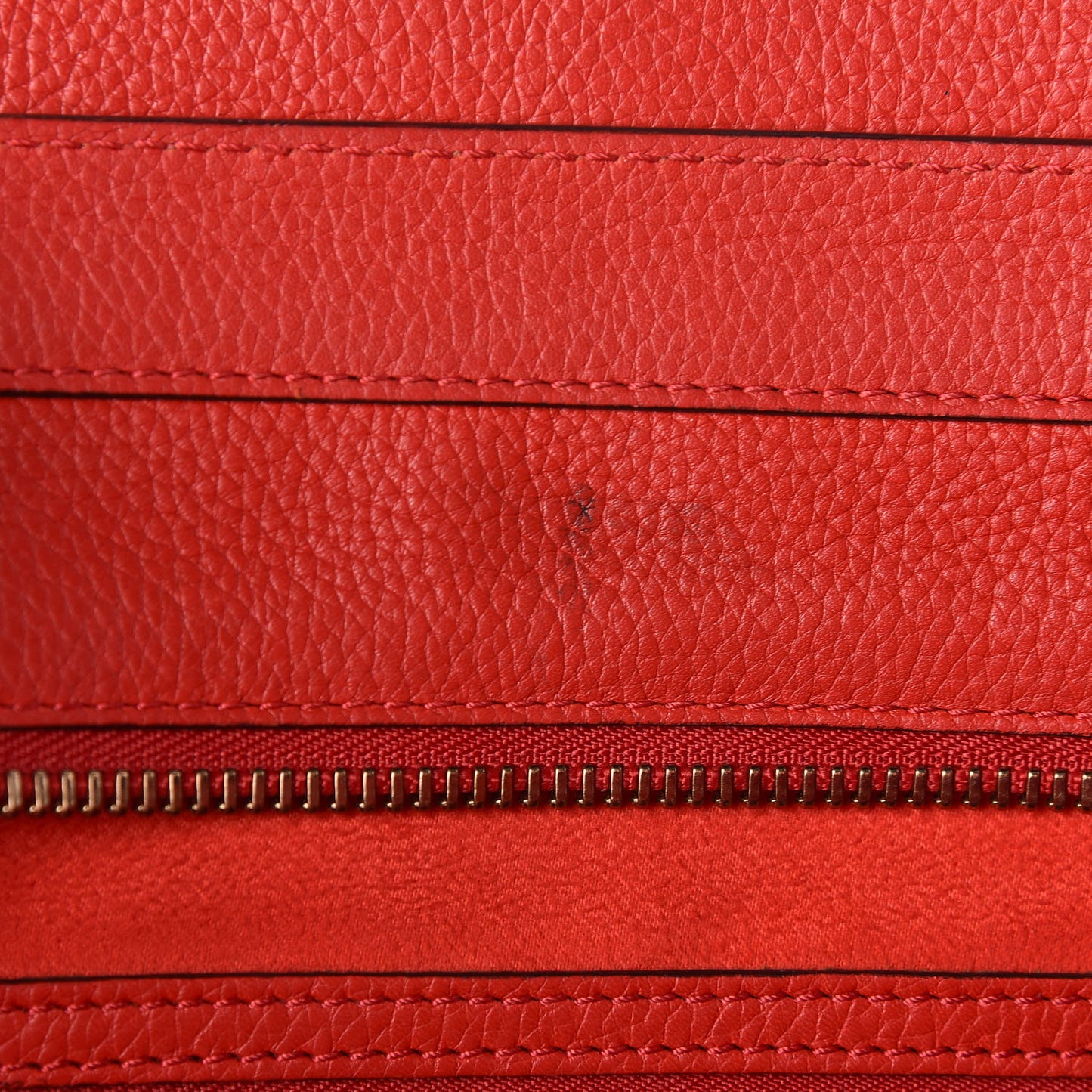 Drummed Calfskin Mini Luggage Red