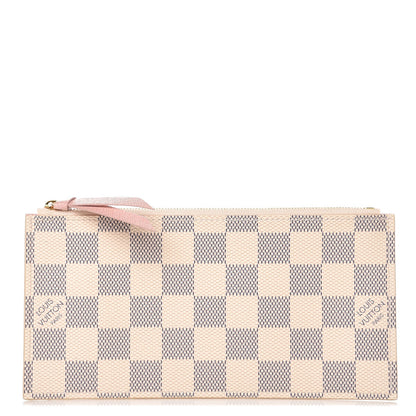 Louis Vuitton Damier Azur Felicie Chain Wallet Zippered Insert Rose Ballerine 1 of 6