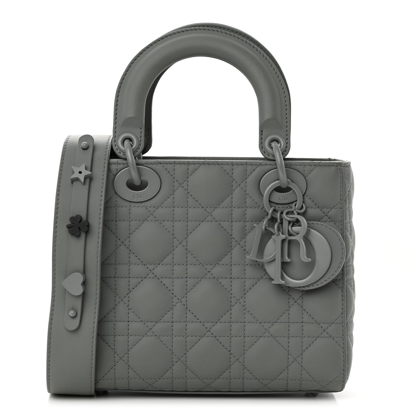 Ultra Matte Calfskin Cannage Small My ABCDior Lady Dior Gray