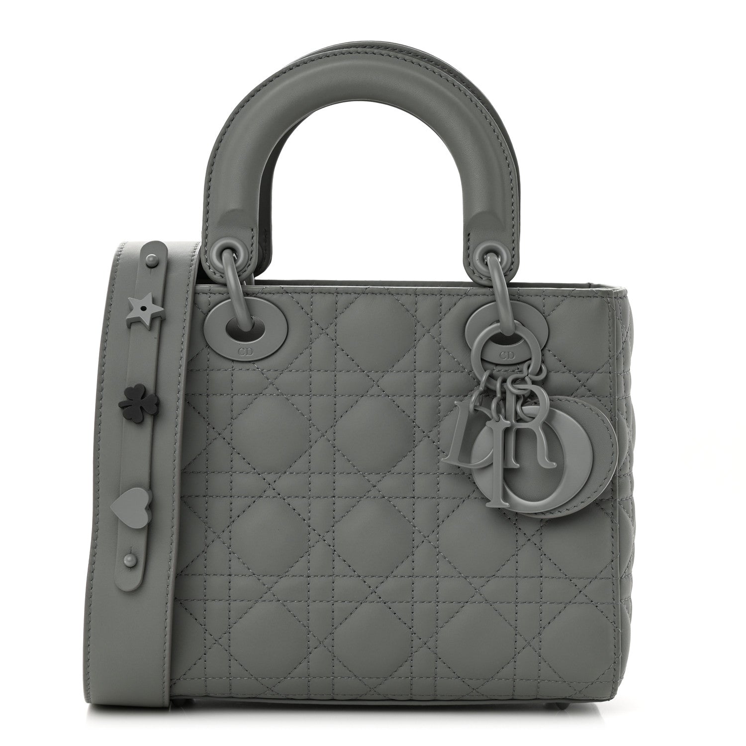 Christian Dior Ultra Matte Calfskin Cannage Small My ABCDior Lady Dior Gray 1 of 12