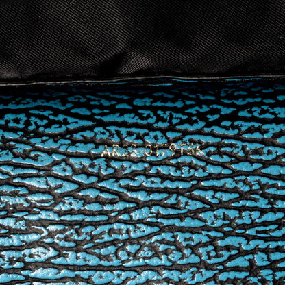 3.1 Phillip Lim 3.1 Shark Embossed Leather Medium Pashli Satchel Turquoise Black 8 of 11