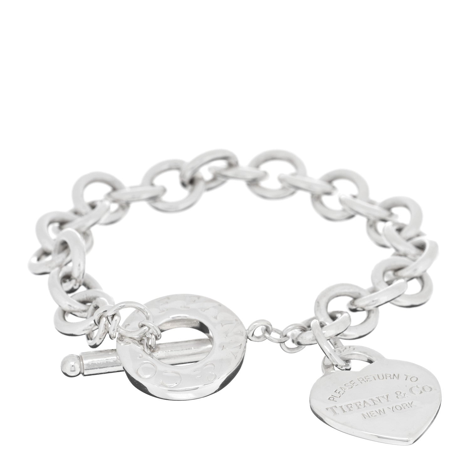 Tiffany Sterling Silver Return To Tiffany Heart Tag Toggle Bracelet 1 of 3