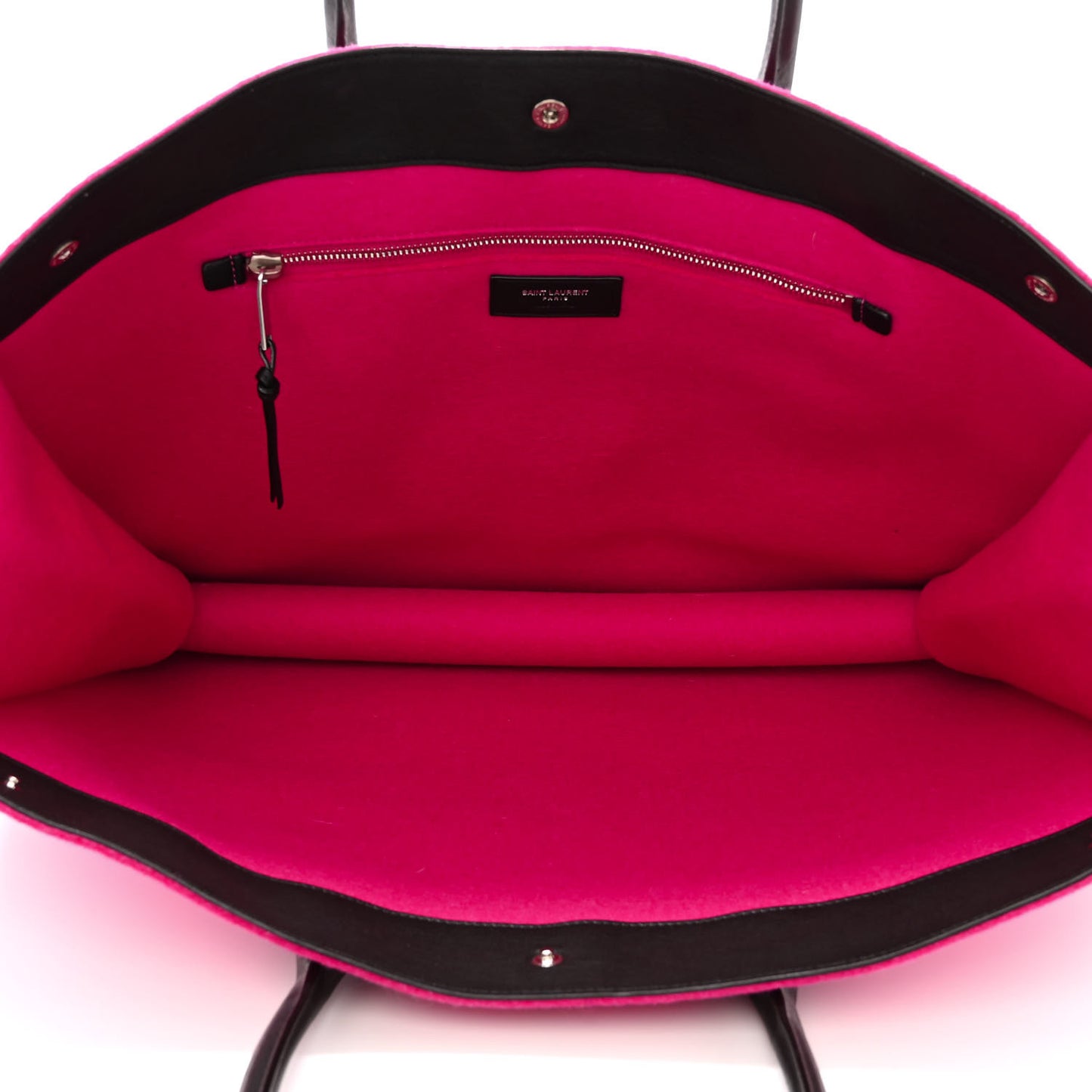 Wool Rive Gauche Tote Fuchsia