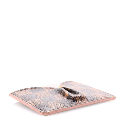 Louis Vuitton Damier Ebene Caissa Card Holder Rose Ballerine 4 of 6