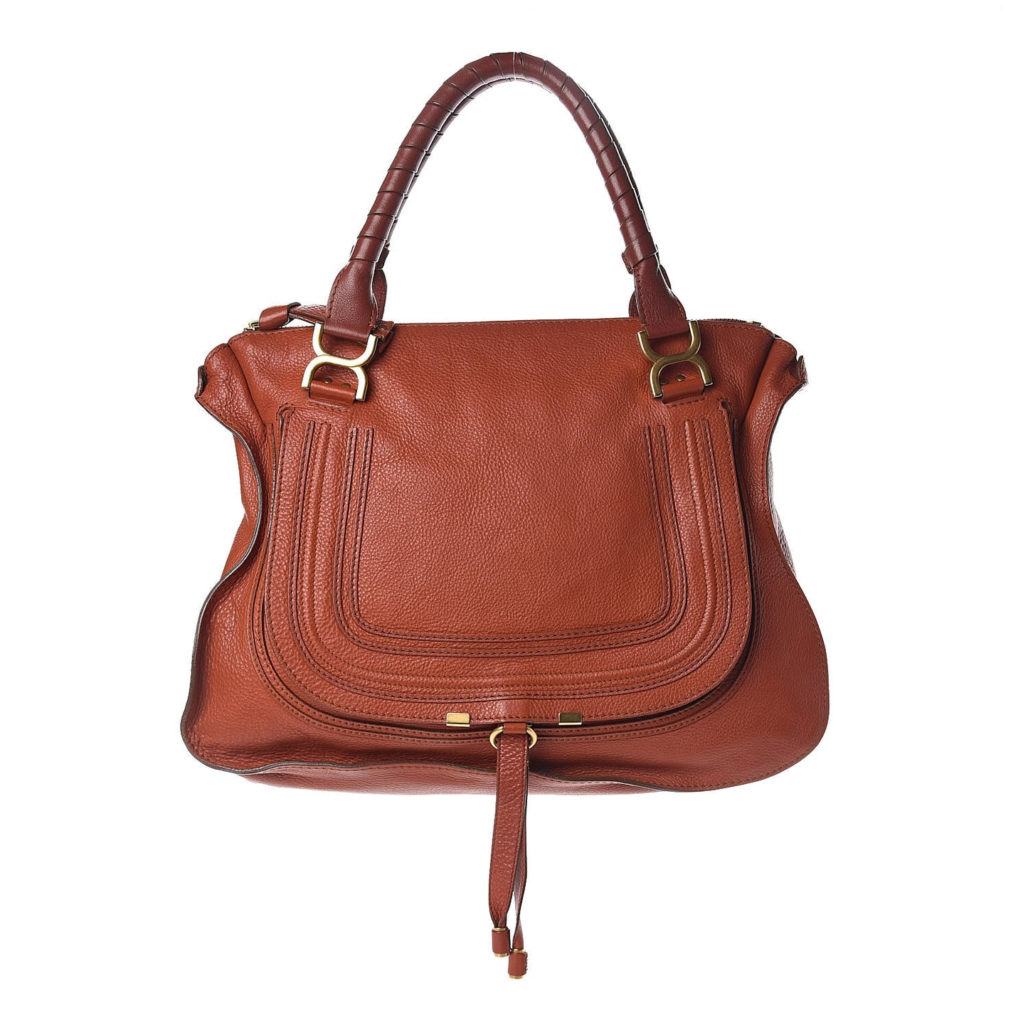 Calfskin Large Marcie Satchel Maple Leaf