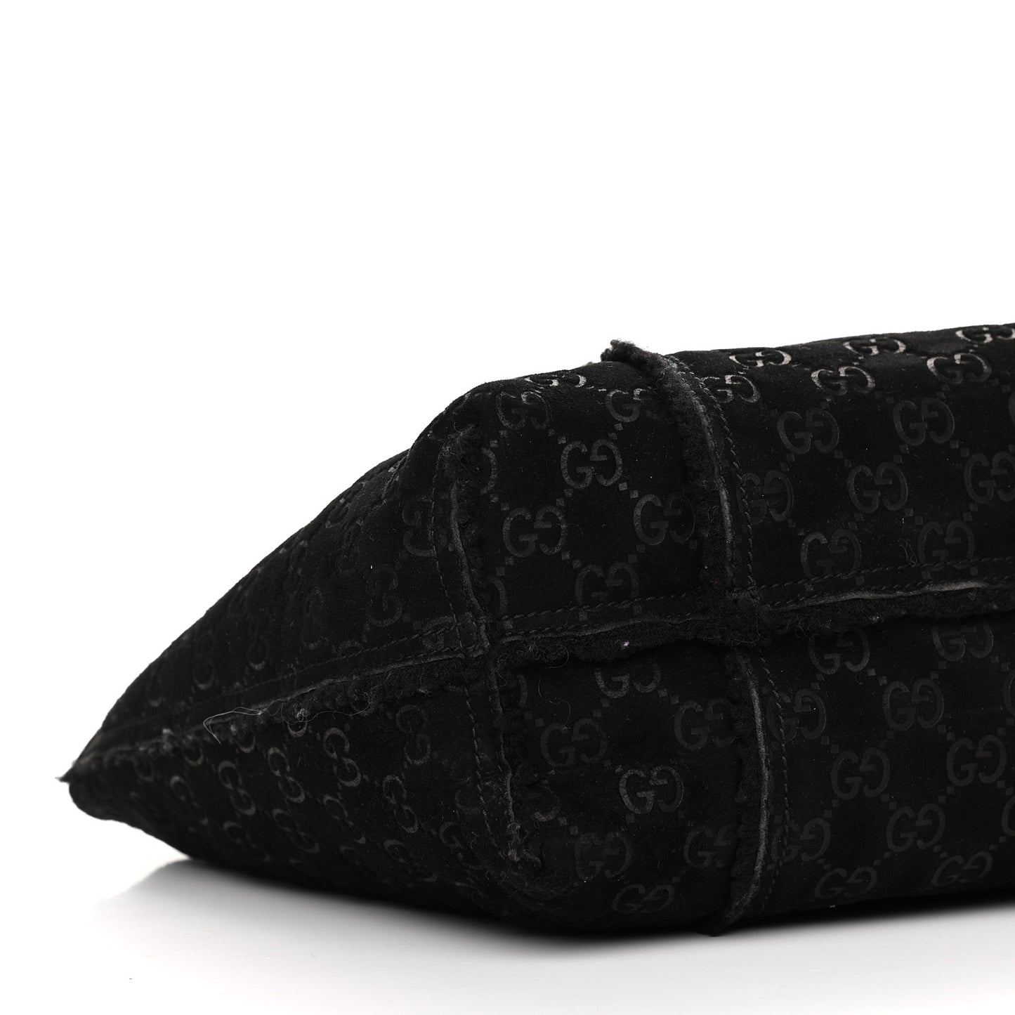 Monogram Suede Shearling Medium Jolicoeur Tote Black