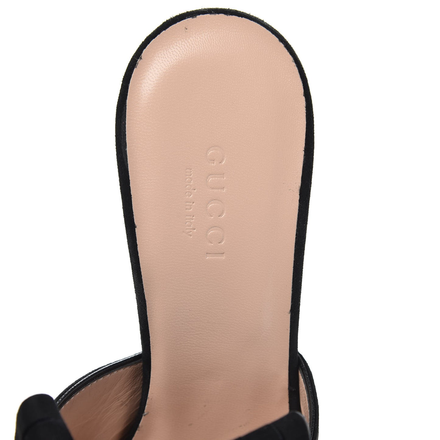 Kid Scamosciato GG Marmont Fringe 75mm Slide Sandals 37 Black