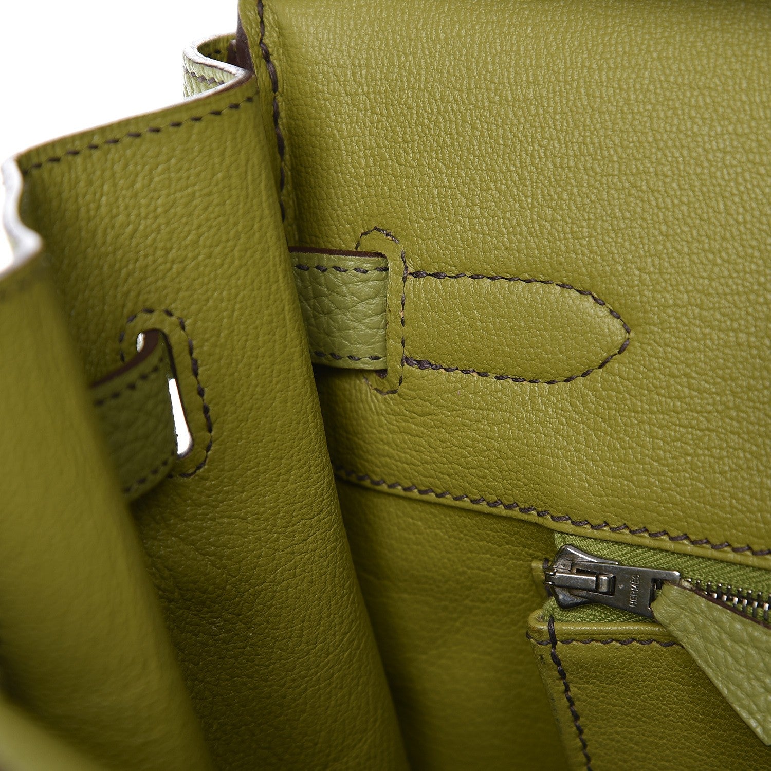 Hermes Togo Birkin 35 Vert Anis 16 of 31