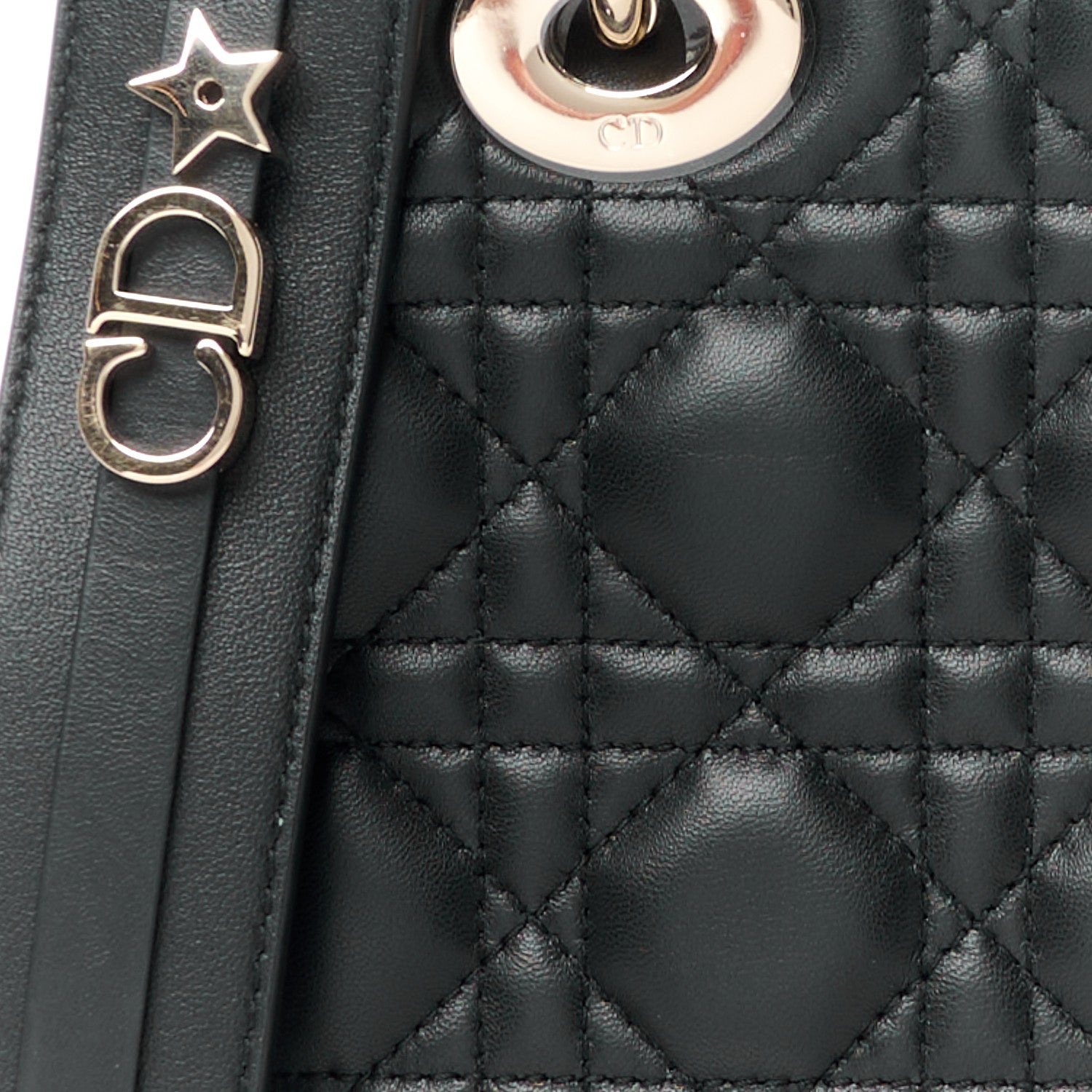 Christian Dior Lambskin Cannage Small My ABCDior Lady Dior Black 8 of 11