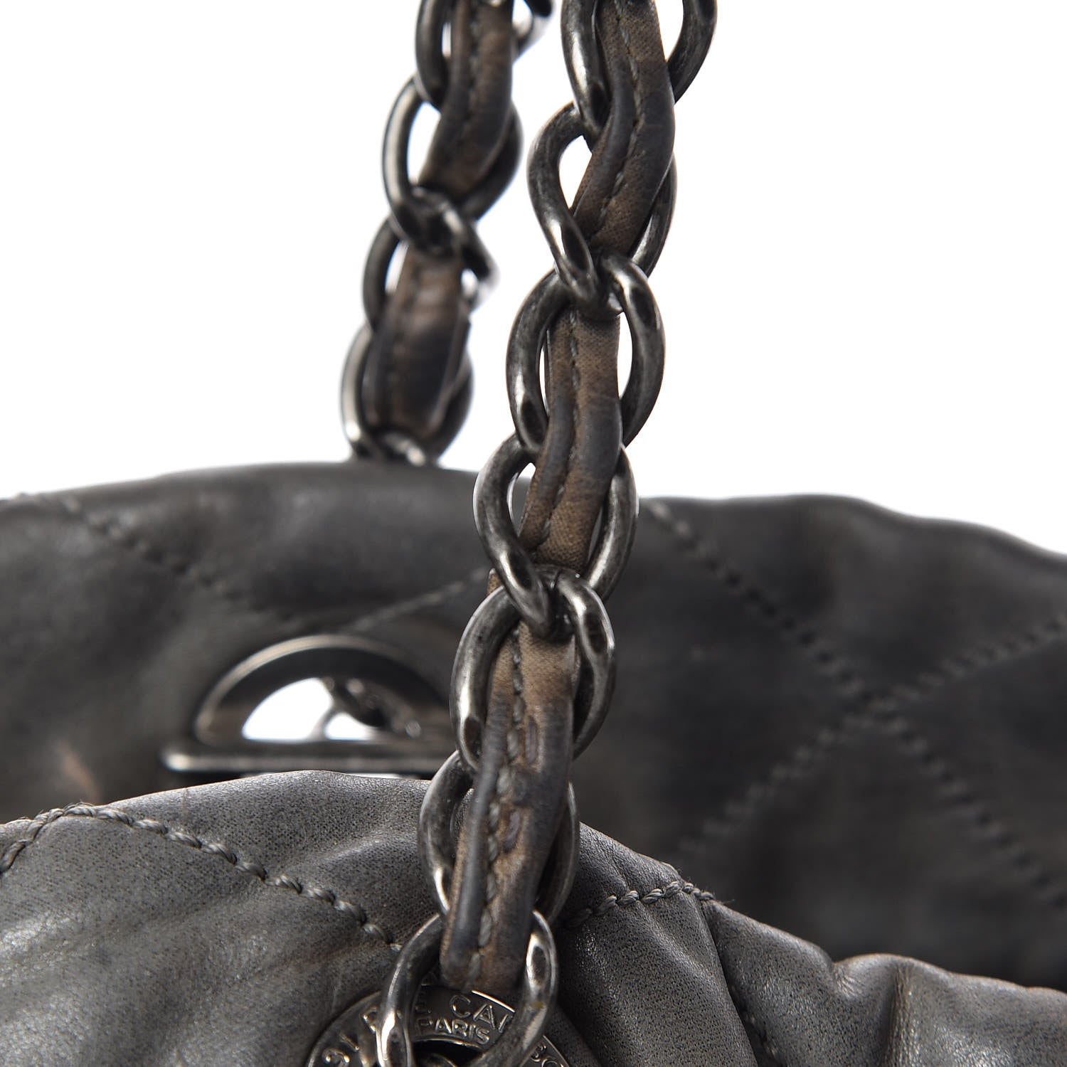 Chanel Iridescent Calfskin VIP Shopping Tote Grey 20 of 34